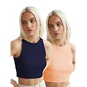KERI PERRY Tops for Women Crop Top for Women's Tank Activewear Tee Sports Western Casual Cotton Camisole Pack of 2 Combo