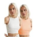 KERI PERRY Tops for Women Crop Top for Women's Tank Activewear Tee Sports Western Casual Cotton Camisole Pack of 2 Combo