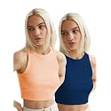 KERI PERRY Tops for Women Crop Top for Women's Tank Activewear Tee Sports Western Casual Cotton Camisole Pack of 2 Combo