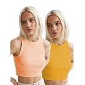 KERI PERRY Tops for Women Crop Top for Women's Tank Activewear Tee Sports Western Casual Cotton Camisole Pack of 2 Combo