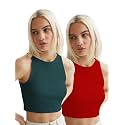 KERI PERRY Tops for Women Crop Top for Women's Tank Activewear Tee Sports Western Casual Cotton Camisole Pack of 2 Combo