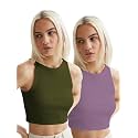 KERI PERRY Tops for Women Crop Top for Women's Tank Activewear Tee Sports Western Casual Cotton Camisole Pack of 2 Combo