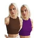 KERI PERRY Tops for Women Crop Top for Women's Tank Activewear Tee Sports Western Casual Cotton Camisole Pack of 2 Combo