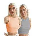 KERI PERRY Tops for Women Crop Top for Women's Tank Activewear Tee Sports Western Casual Cotton Camisole Pack of 2 Combo