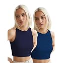 KERI PERRY Tops for Women Crop Top for Women's Tank Activewear Tee Sports Western Casual Cotton Camisole Pack of 2 Combo
