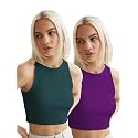 KERI PERRY Tops for Women Crop Top for Women's Tank Activewear Tee Sports Western Casual Cotton Camisole Pack of 2 Combo