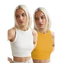 KERI PERRY Tops for Women Crop Top for Women's Tank Activewear Tee Sports Western Casual Cotton Camisole Pack of 2 Combo