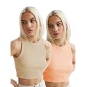 KERI PERRY Tops for Women Crop Top for Women's Tank Activewear Tee Sports Western Casual Cotton Camisole Pack of 2 Combo