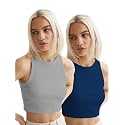 KERI PERRY Tops for Women Crop Top for Women's Tank Activewear Tee Sports Western Casual Cotton Camisole Pack of 2 Combo