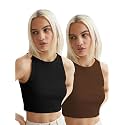 KERI PERRY Tops for Women Crop Top for Women's Tank Activewear Tee Sports Western Casual Cotton Camisole Pack of 2 Combo