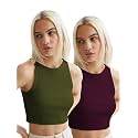 KERI PERRY Tops for Women Crop Top for Women's Tank Activewear Tee Sports Western Casual Cotton Camisole Pack of 2 Combo