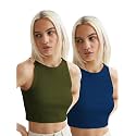 KERI PERRY Tops for Women Crop Top for Women's Tank Activewear Tee Sports Western Casual Cotton Camisole Pack of 2 Combo