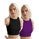 KERI PERRY Tops for Women Crop Top for Women's Tank Activewear Tee Sports Western Casual Cotton Camisole Pack of 2 Combo