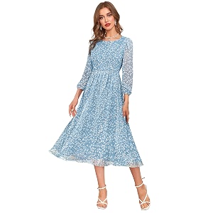 KERI PERRY Womens Georgette Floral Fit