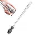 Bottle Cleaning Brush Silicone Long Handle for Baby Bottle, Water Bottle, Containers, Vase and Glass, Bottle Cleaner for Home and Kitchen Accessories Item Products Gadgets (Cleaning-Brush) (1)