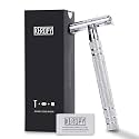 Keropy Double Edge Safety Razor for Men, Gloss Silver