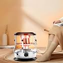 Kerosene Heater for Indoor & Outdoor, 9000 BTU Non-Electric Kerosene Stove, Portable Cordless Space Heater for Home, Garage, Basement, Camping, Cooking Heating (White)