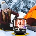 Kerosene Heater for Indoor Outdoor 9000 BTU Non Electric Kerosene Stove Portable Cordless Space Heater for Home Garage Camping Cooking Heating Black