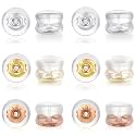 Kerryjewl Earring Backs,18K Gold Silicone Earring Backs for Studs/Droopy Ears