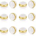 Kerryjewl Earring Backs Rubber,12pcs Soft Clear Earring Backs for Studs,Hypoallergenic Silicone Earrings Backs ReplacementGold
