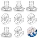 Kerryjewl Silver Secure Silicone Earring Backs for Studs, Hypoallergenice Silicone Replacements for Studs/Droopy Ears, No-Irritate Earring Backs for Women Men