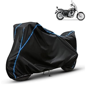 kerwa waterproof bike cover compatible with bajaj avenger street 220  dust proof uv-resistant all-weather protection bike body cover windproof elastic bottom