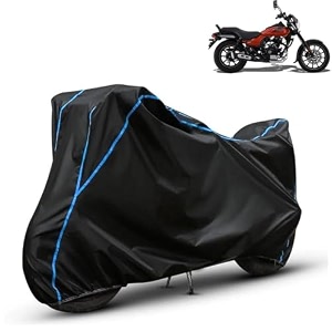 kerwa waterproof bike cover compatible with bajaj avenger street 160  dust proof uv-resistant all-weather protection bike body cover windproof elastic bottom