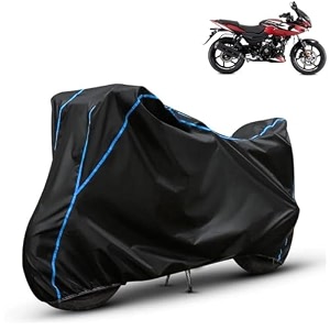 kerwa waterproof bike cover compatible with bajaj pulsar 220 f  dust proof uv-resistant all-weather protection bike body cover windproof elastic bottom