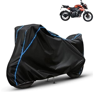 kerwa waterproof bike cover compatible with bajaj pulsar ns125  dust proof uv-resistant all-weather protection bike body cover windproof elastic bottom