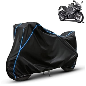 kerwa waterproof bike cover compatible with bajaj pulsar rs 200  dust proof uv-resistant all-weather protection bike body cover windproof elastic bottom