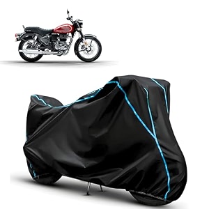 kerwa waterproof bike cover compatible with bullet 350  dust proof uv-resistant all-weather protection bike body cover windproof elastic bottom