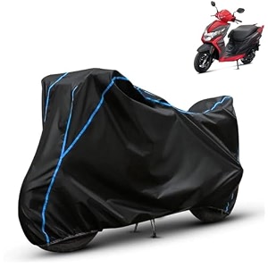 kerwa waterproof bike cover compatible with honda dio  dust proof uv-resistant all-weather protection bike body cover windproof elastic bottom