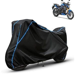 kerwa waterproof bike cover compatible with honda hornet 20  dust proof uv-resistant all-weather protection bike body cover windproof elastic bottom