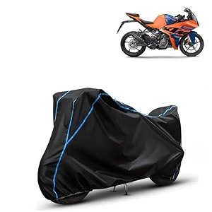 kerwa waterproof bike cover compatible with ktm rc 125  dust proof uv-resistant all-weather protection bike body cover windproof elastic bottom