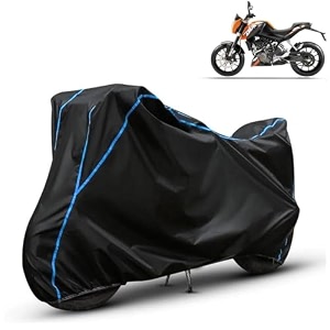 kerwa waterproof bike cover compatible with ktm 125 duke  dust proof uv-resistant all-weather protection bike body cover windproof elastic bottom