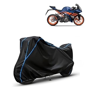 kerwa waterproof bike cover compatible with ktm rc 200  dust proof uv-resistant all-weather protection bike body cover windproof elastic bottom