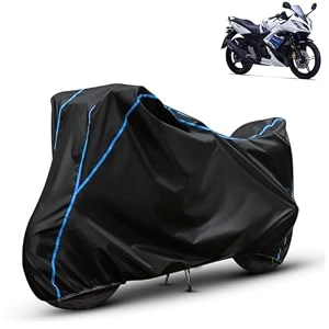 kerwa waterproof bike cover compatible with yamaha r15 s  dust proof uv-resistant all-weather protection bike body cover windproof elastic bottom