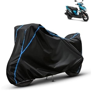 kerwa waterproof bike cover compatible with yamaha rayzr 125  dust proof uv-resistant all-weather protection bike body cover windproof elastic bottom