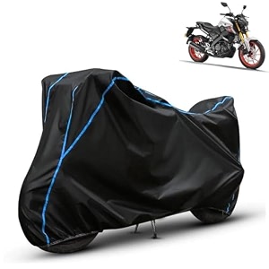 kerwa waterproof bike cover compatible with yamaha mt-15 v2  dust proof uv-resistant all-weather protection bike body cover windproof elastic bottom