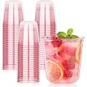 KesaPlan 150Pcs 12oz Pink Plastic Party Cups, Disposable Wine Cocktail Cups
