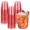 KesaPlan 50Pcs 12oz Red Plastic Party Cups, Disposable Wine Cocktail Cups