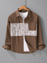 Kesar Collection Men Printed Casual Brown Shirt
