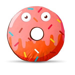 Kesar Enterprises Donut Doughnut Cushion Pillow