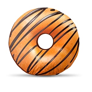 Kesar Enterprises Donut Doughnut Cushion Pillow