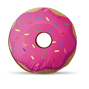Kesar Enterprises Donut Doughnut Cushion Pillow