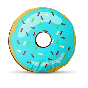 Kesar Enterprises Donut Doughnut Cushion Pillow