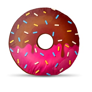 Kesar Enterprises Donut Doughnut Cushion Pillow