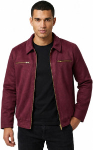 Kesele Men Solid Biker Riding Jacket