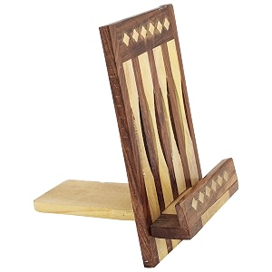 mobile stand for table mobile holder phone stand holder cell phone stand tablet stand mobile stand holder wooden mobile stand sheesham wood amp pinewood mix -lxbxh- 35 x 5 x 7 inch