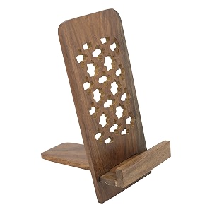 wooden mobile phone holder for desktop mobile stand for table bed mobile holder phone stand holder cell phone stand office table accessories tablet stand mobile stand holder wooden mobile stand- sheesham wood